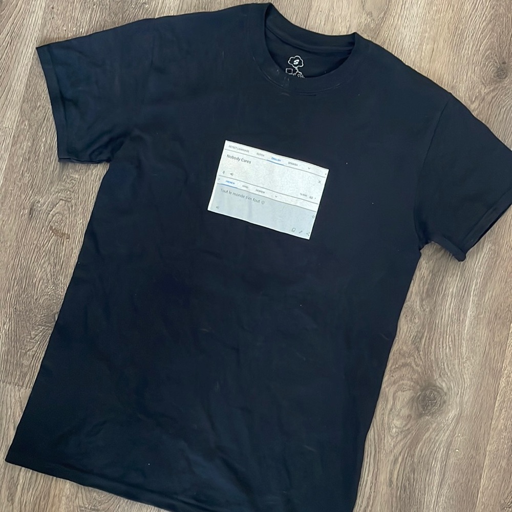 Nobody Cares T-Shirt Streetwear Montreal Black Size S Tout le monde s’en fout